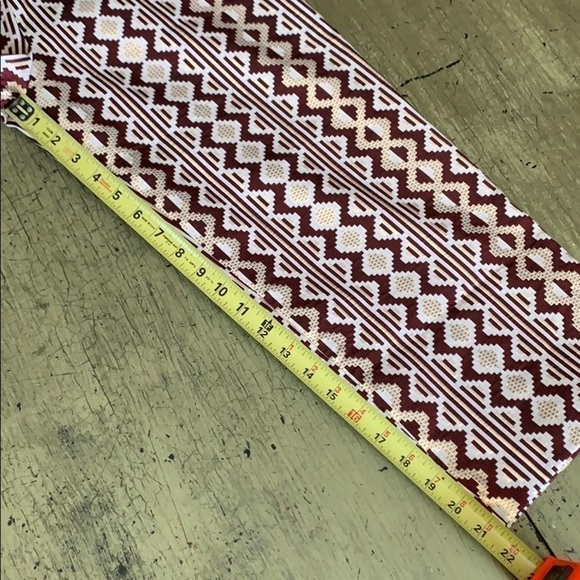 𝅺lulus Burgundy Multi Print Jacquard Culotte Pants - Picture 10 of 11